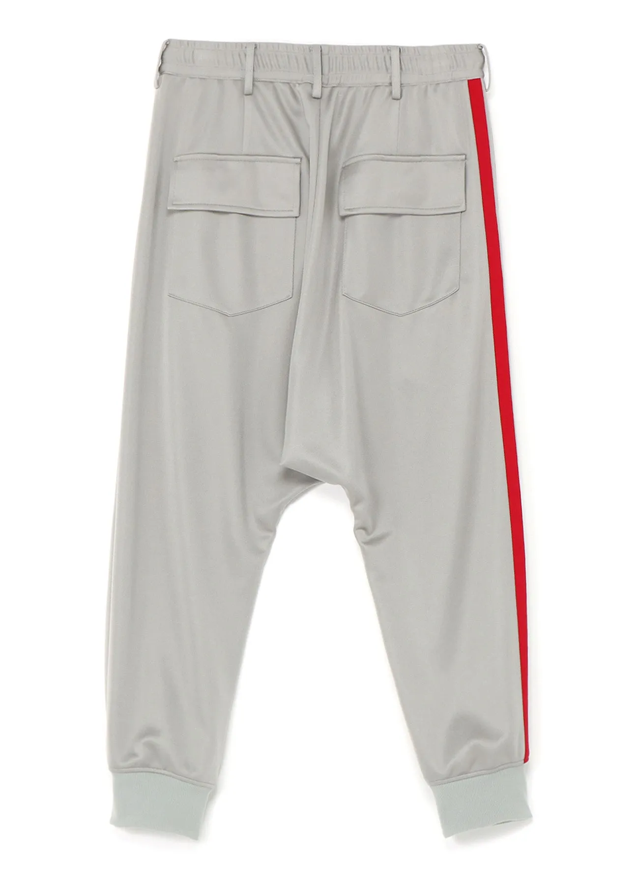 PE/SMOOTH JERSEY GEOMETRIC PATTERN EMBROIDERY SIDE TAPE LINE SAROUEL RIB PANTS