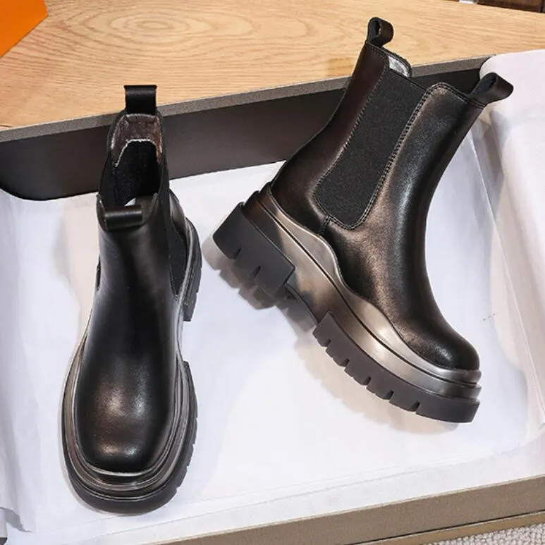Petite Thicksole Slip On Short Boots GS228