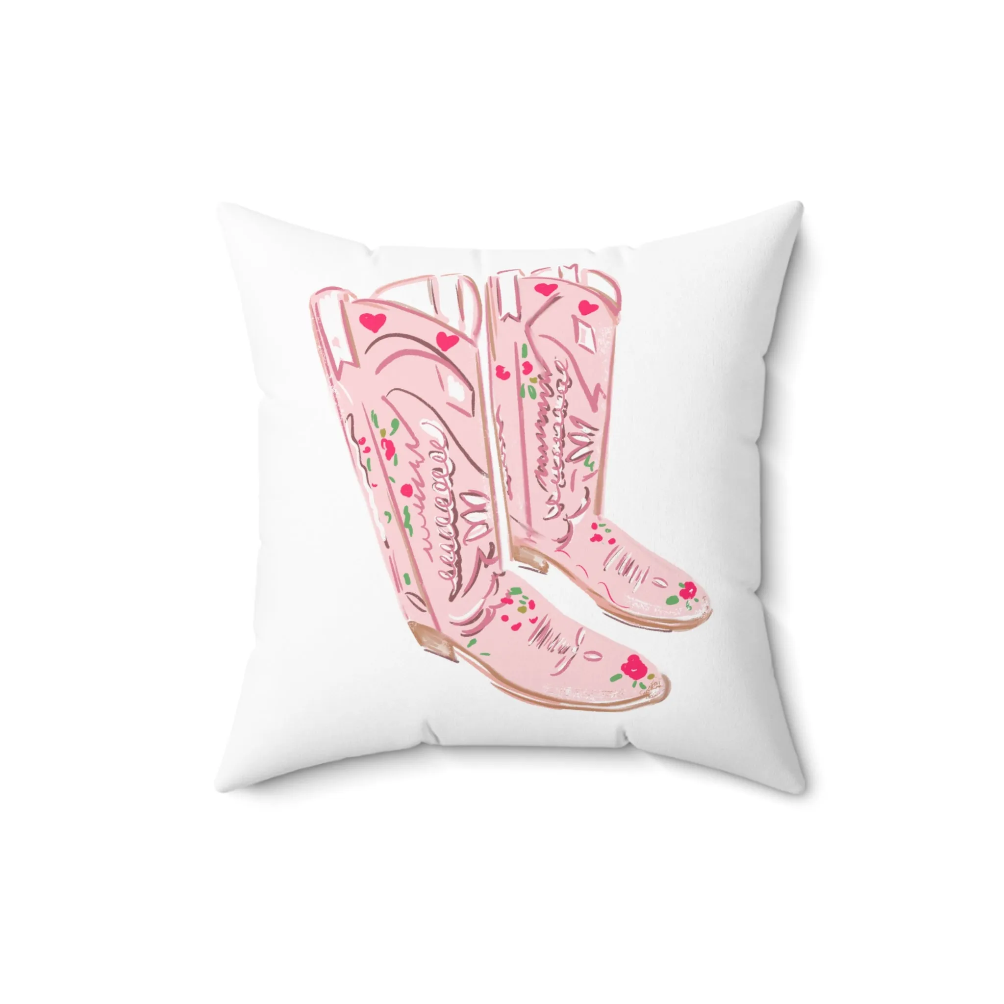 PINK COWBOY BOOTS - Pillow