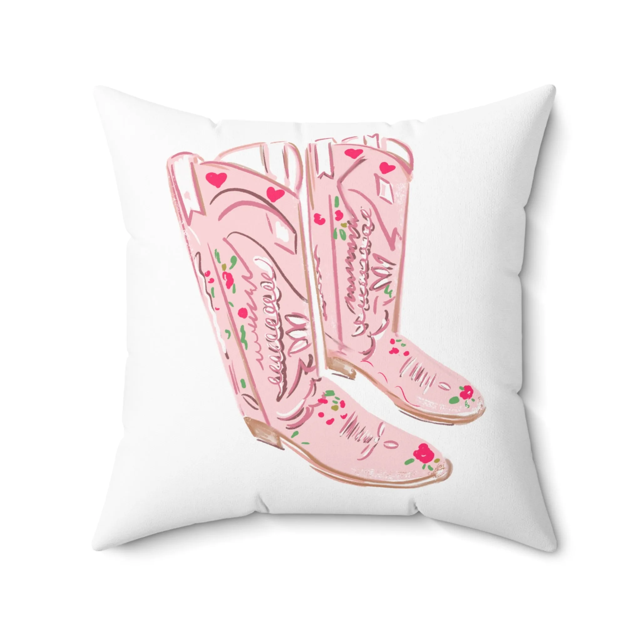 PINK COWBOY BOOTS - Pillow