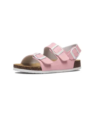 Pink Double-Strap Slingback Sandals