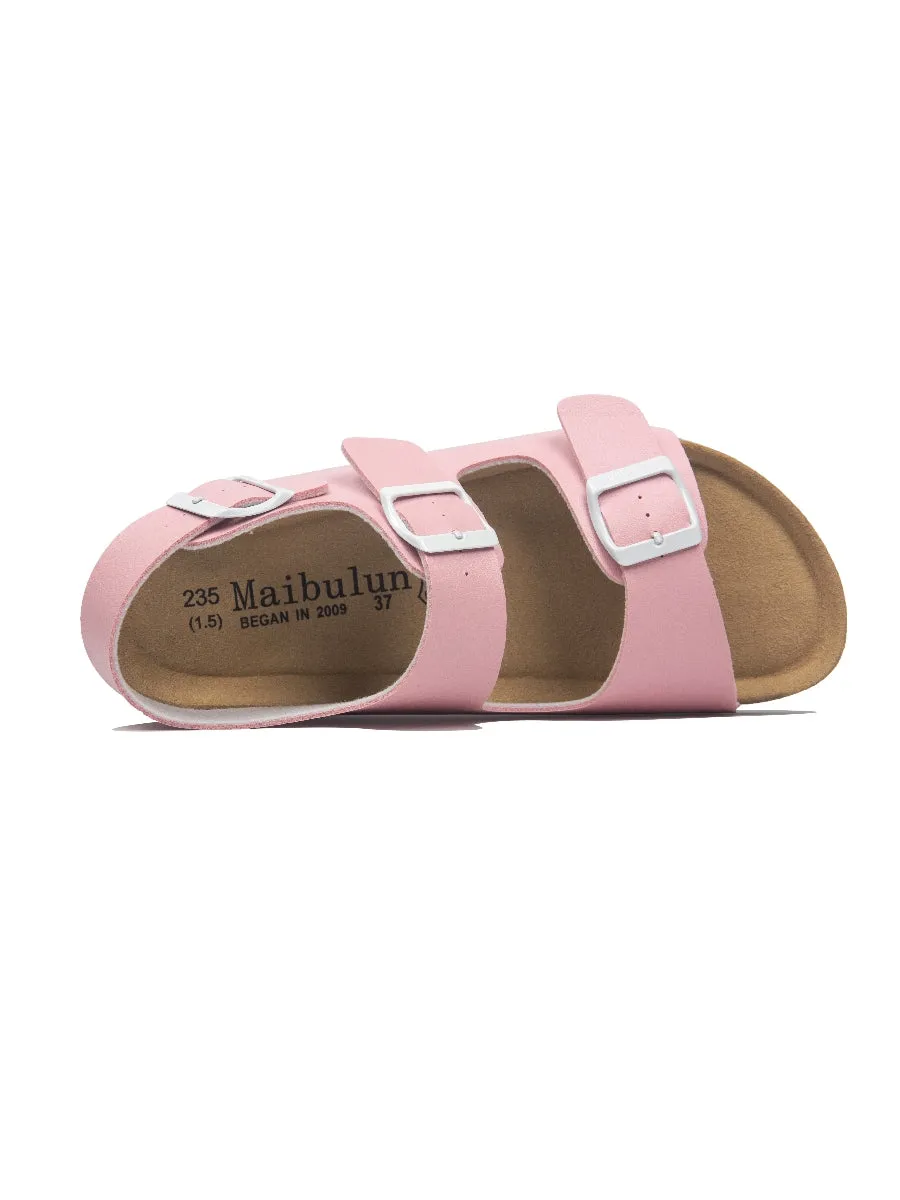 Pink Double-Strap Slingback Sandals
