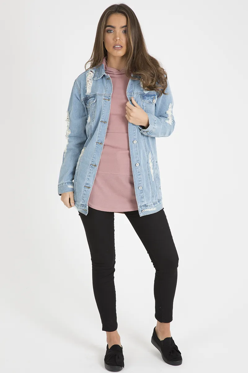 Pink Longline Hoodie - Summer