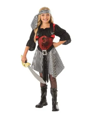 Pirate Crimson Cutthroat Girl's Costume
