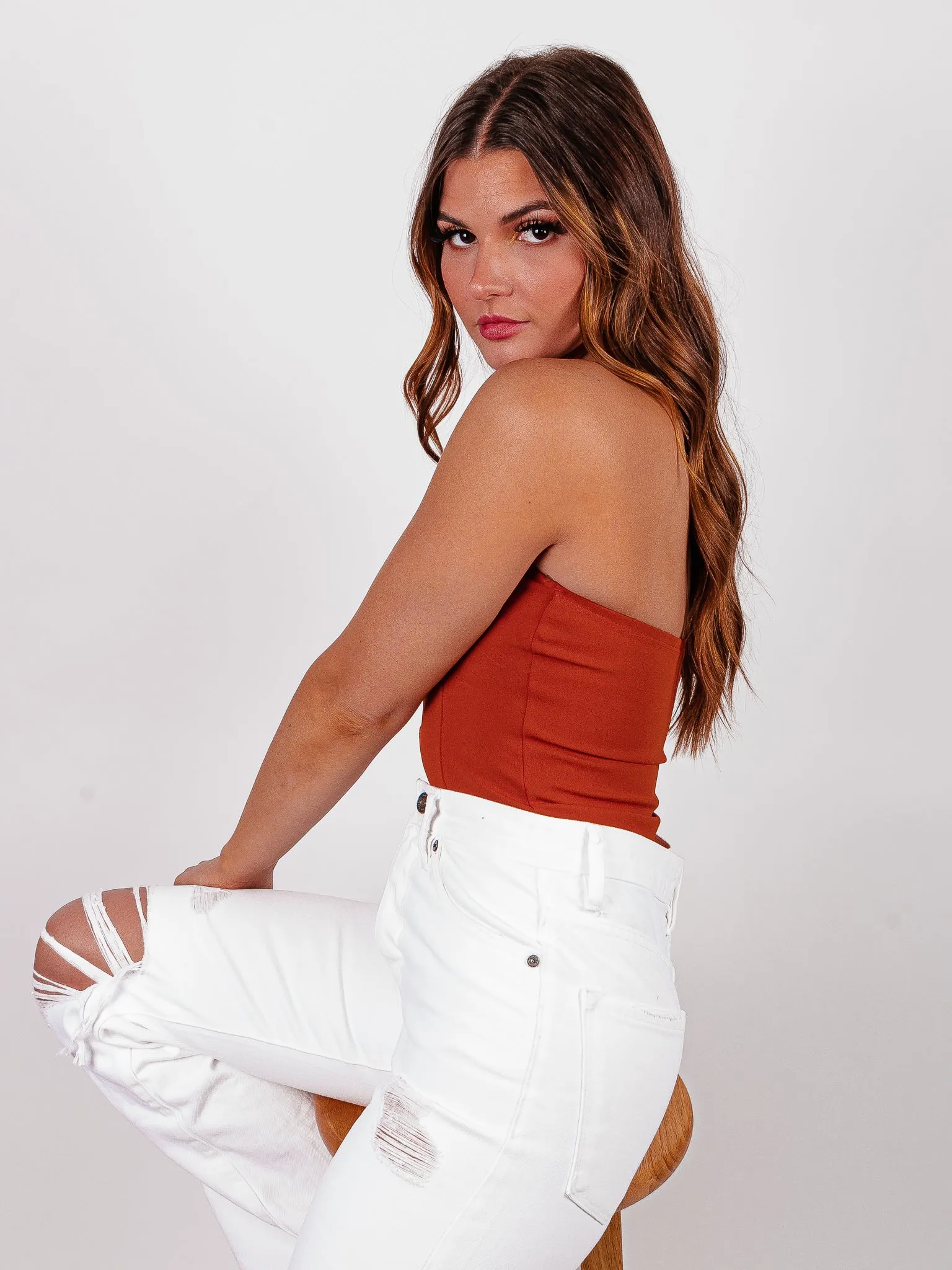 Pretty Please Notched Strapless Bodysuit