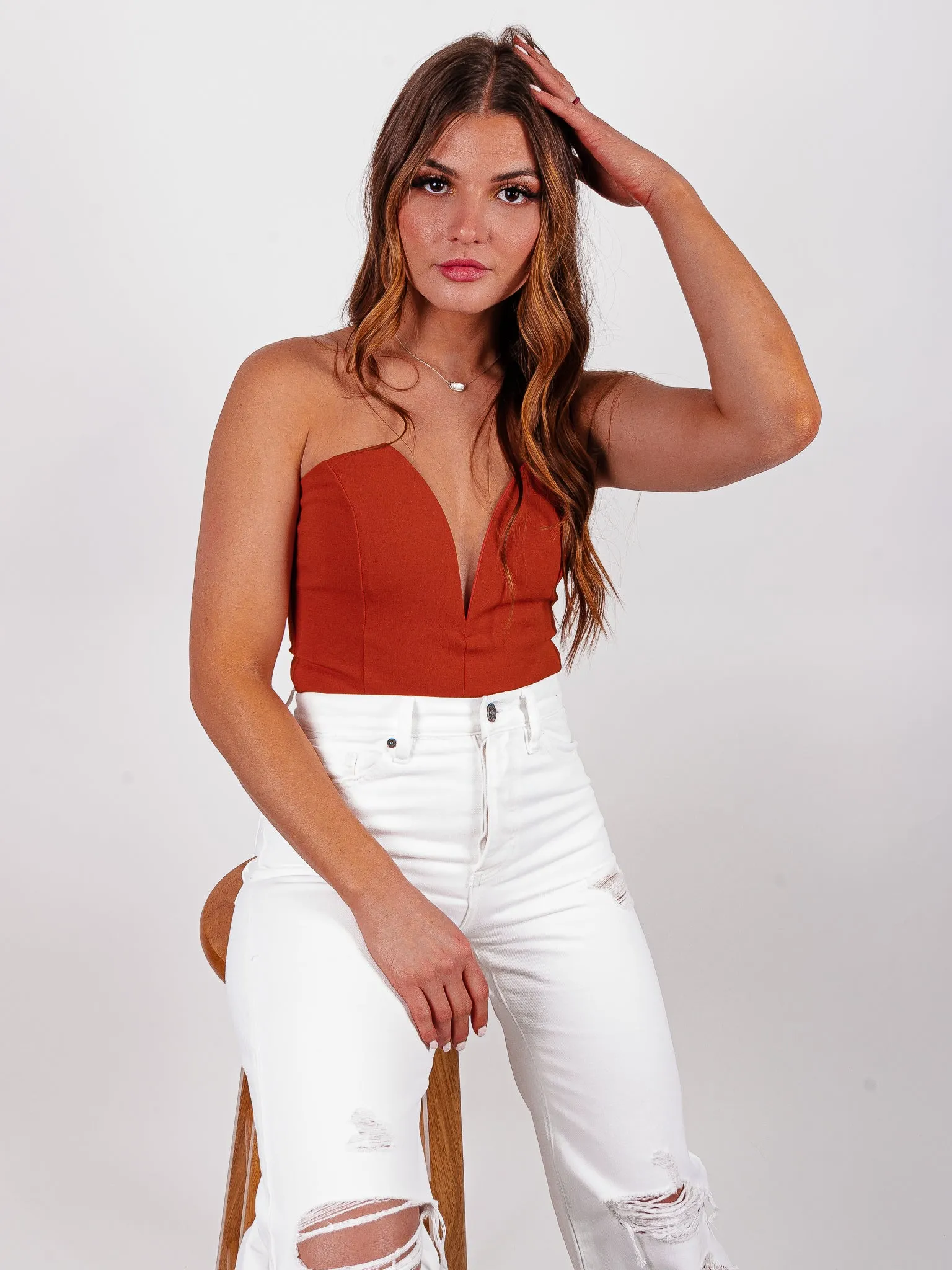 Pretty Please Notched Strapless Bodysuit