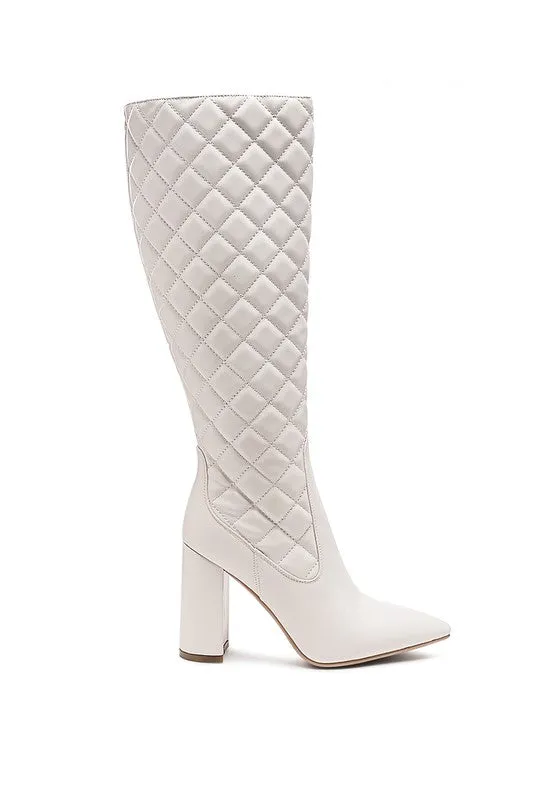 Quilt Knee High Boots