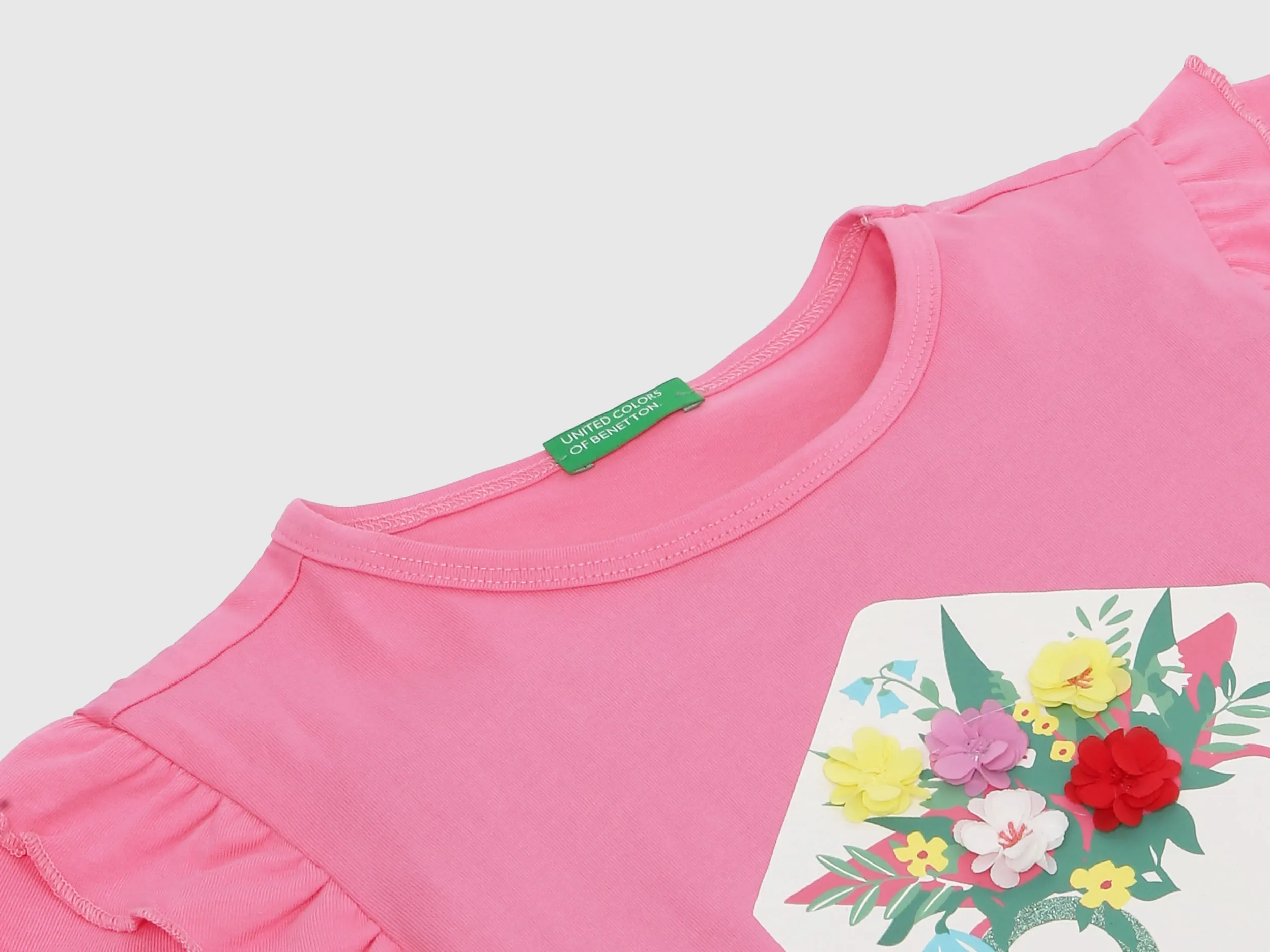 Regular-Fit Crew Neck Printed Top