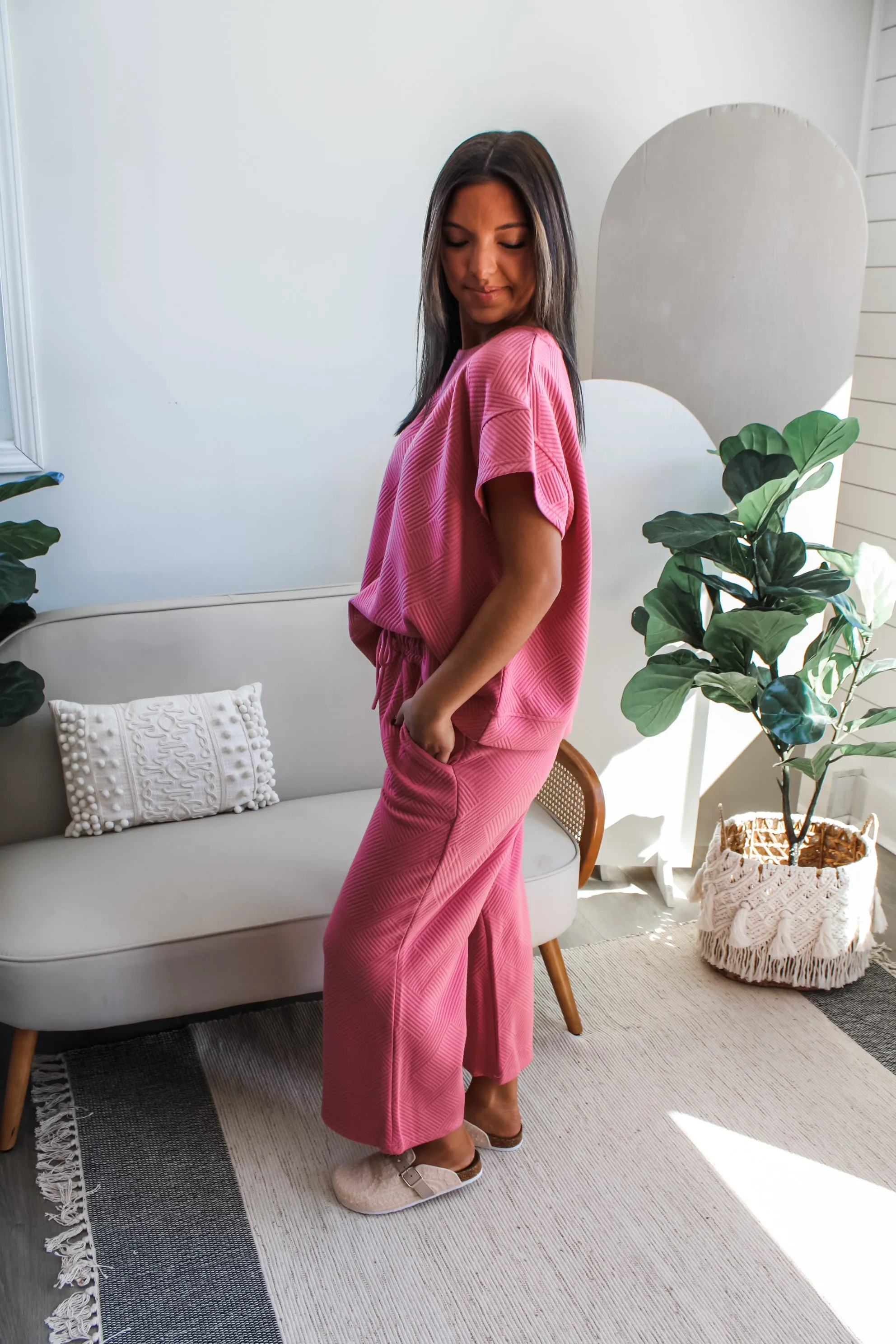 Relax & Reset Pant • Rose Pink