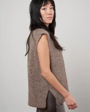 rib vest - wood