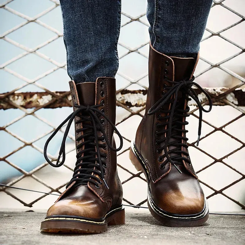 Rustic Ironhide All-Season Leather Boots