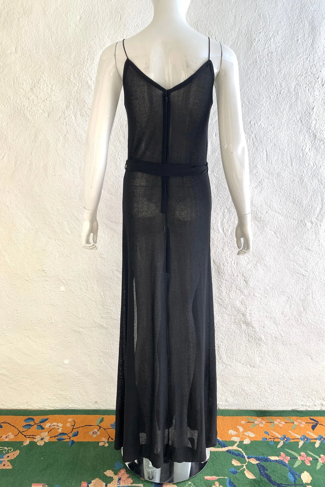 Sheer Belted Slip Dress