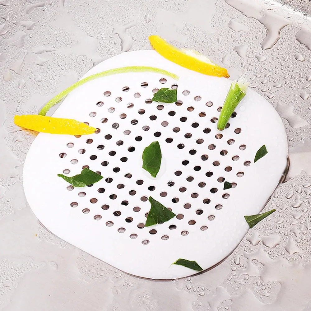 Silicone Drain Filter Sink Anti-Clogging Strainer Bathroom Hair Filter Sink Shower Kitchen Sink Filter Cover Floor Drain Strainer Stopper Silicone Deodorant Plug