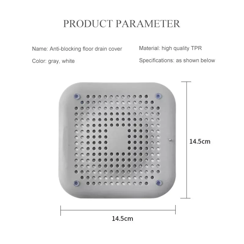 Silicone Drain Filter Sink Anti-Clogging Strainer Bathroom Hair Filter Sink Shower Kitchen Sink Filter Cover Floor Drain Strainer Stopper Silicone Deodorant Plug