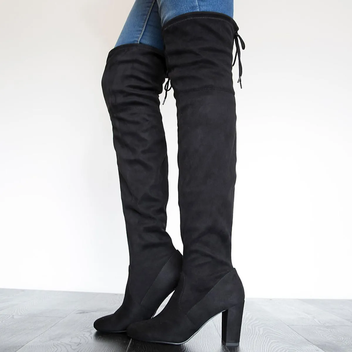 Snivy-H Over The Knee High Heel Boots
