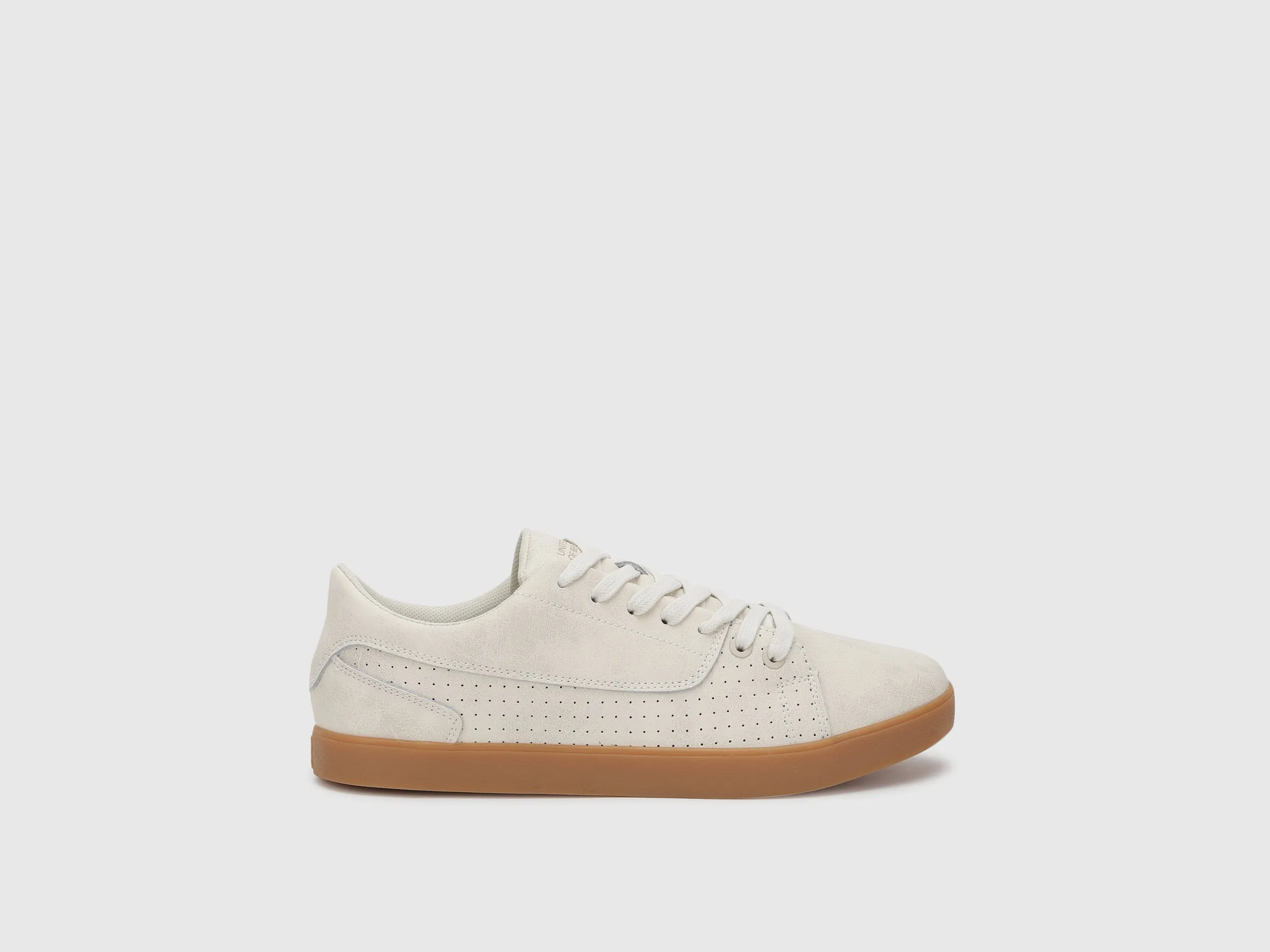 Solid Pattern Lace-Up Sneakers