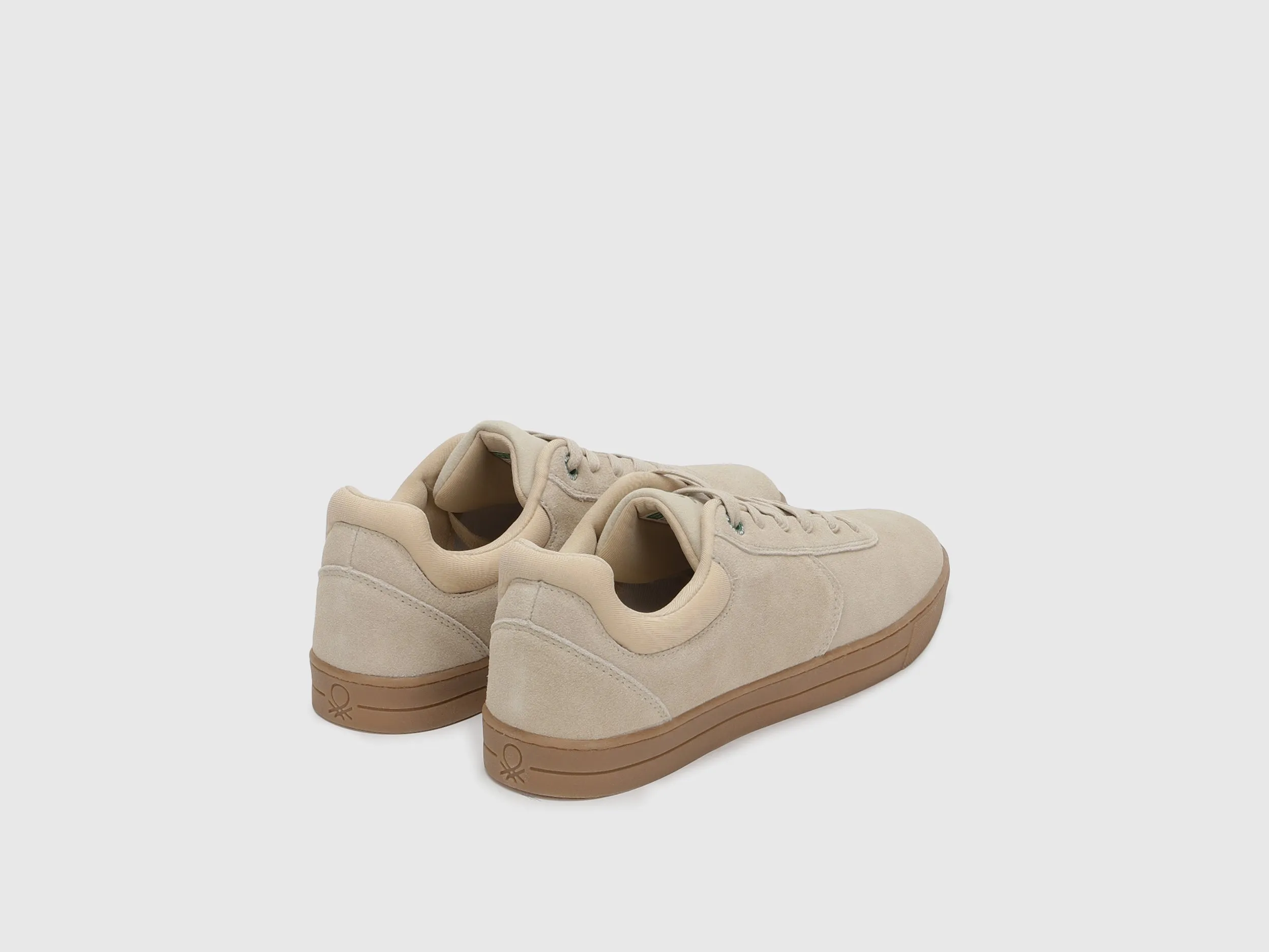 Solid Pattern Lace-Up Sneakers