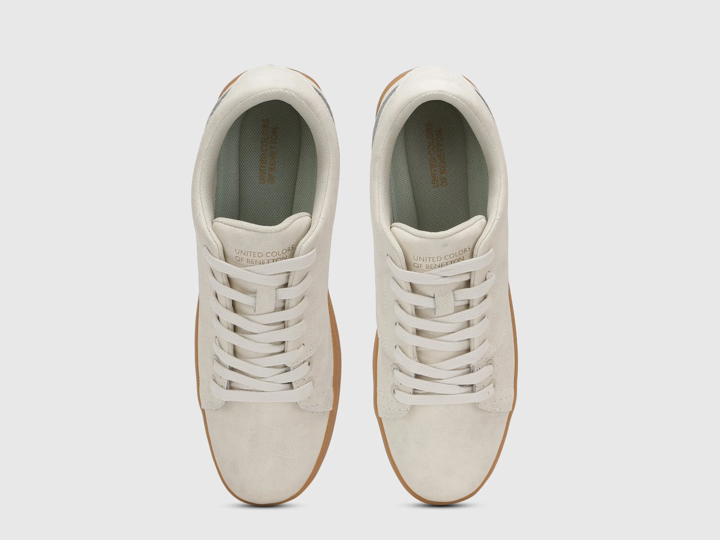 Solid Pattern Lace-Up Sneakers