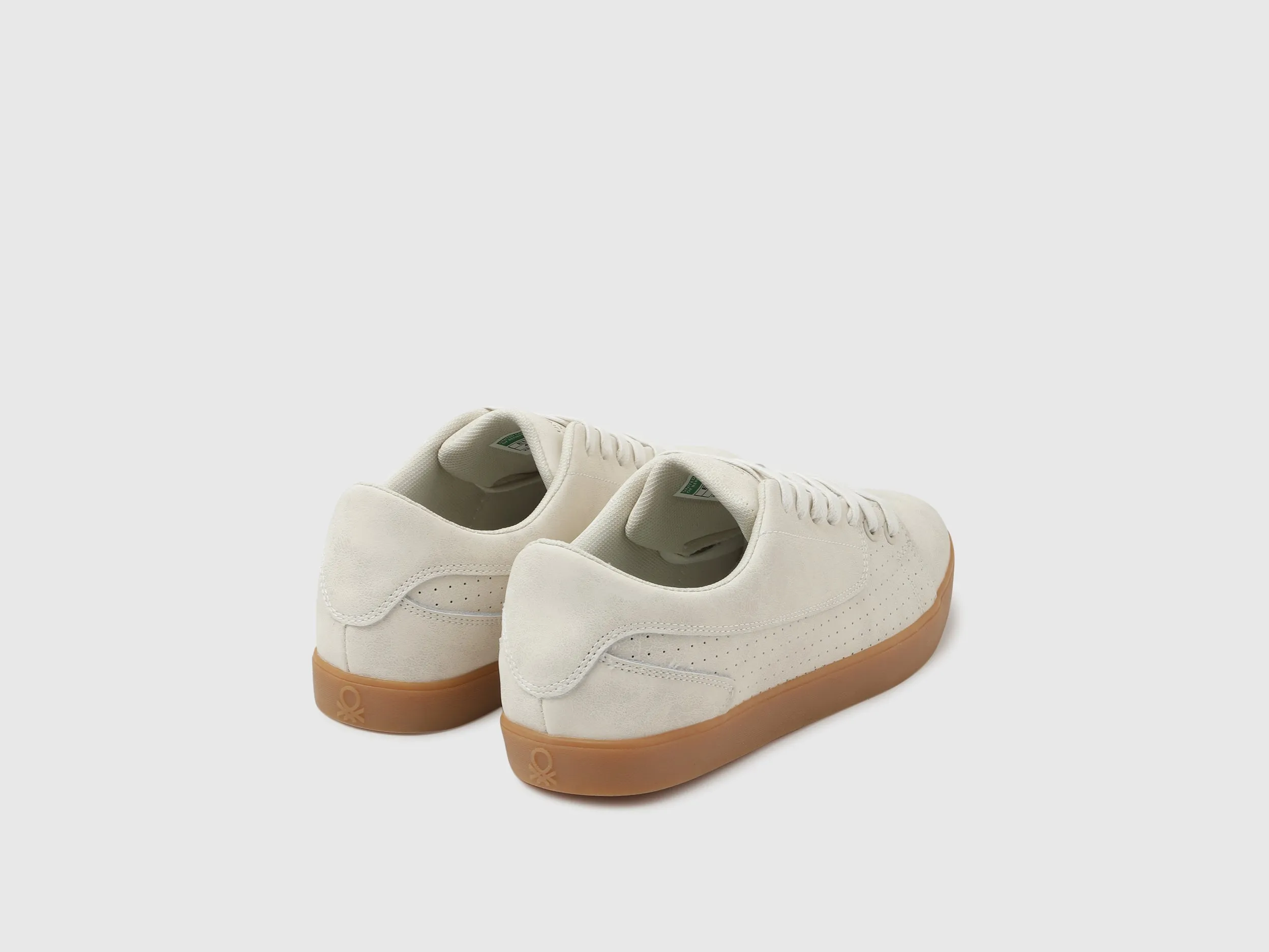 Solid Pattern Lace-Up Sneakers