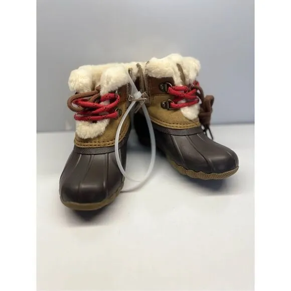 Sperry Little Kids Alpine Saltwater Medium Beige Duck Boots STL165273 Size 8M