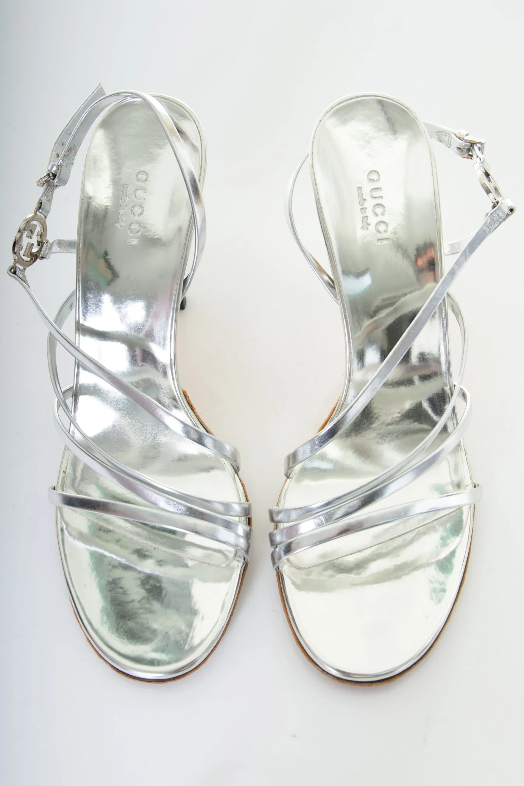 Strappy Sandals in Silver 37.5