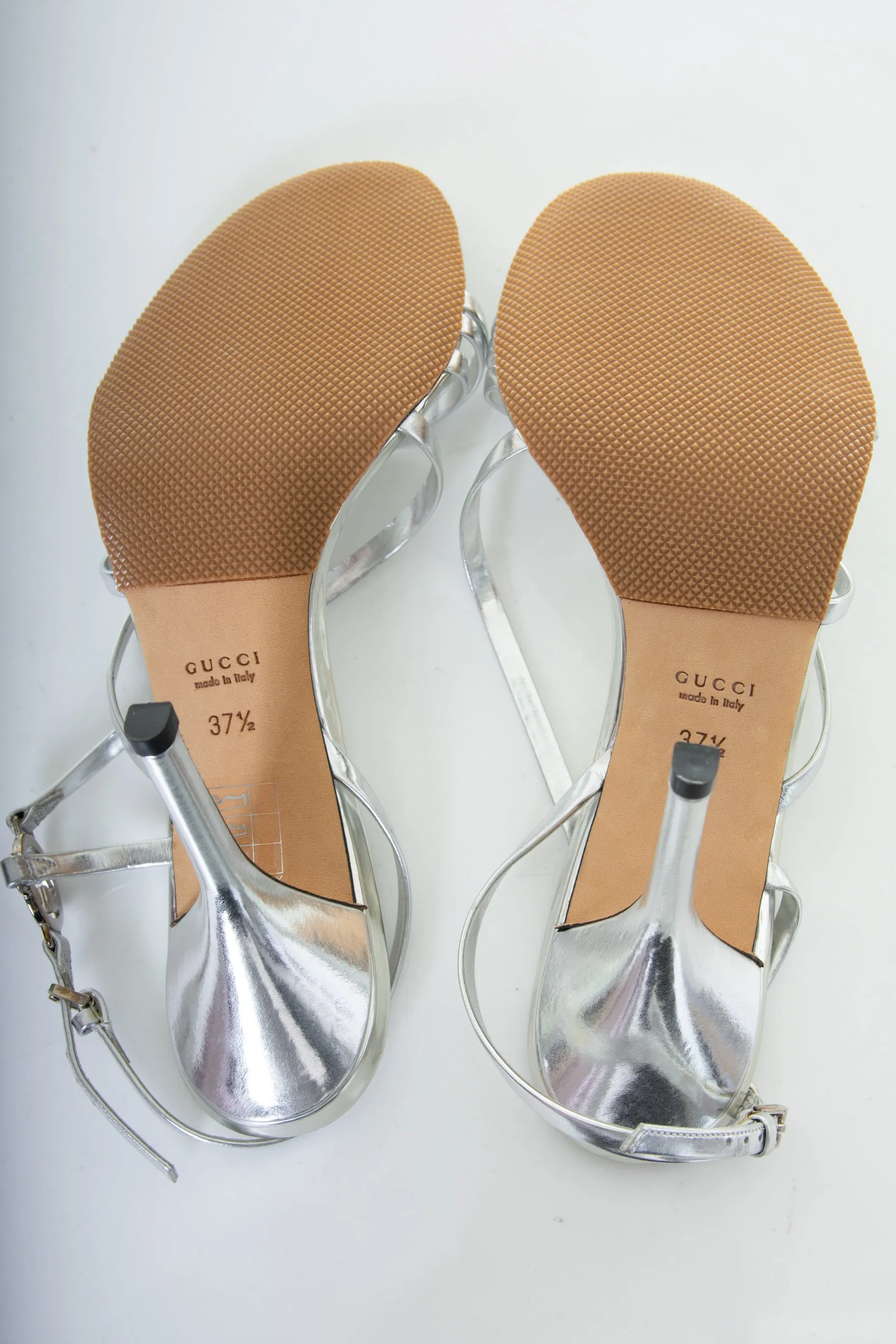 Strappy Sandals in Silver 37.5