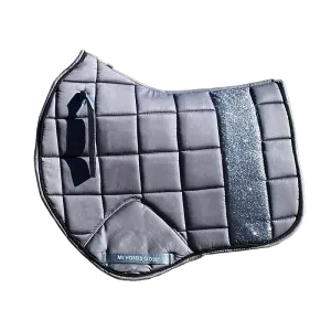 STRIPE Glitter Mesh Sparkly Jumping AP Saddle Pad Grey Chateau