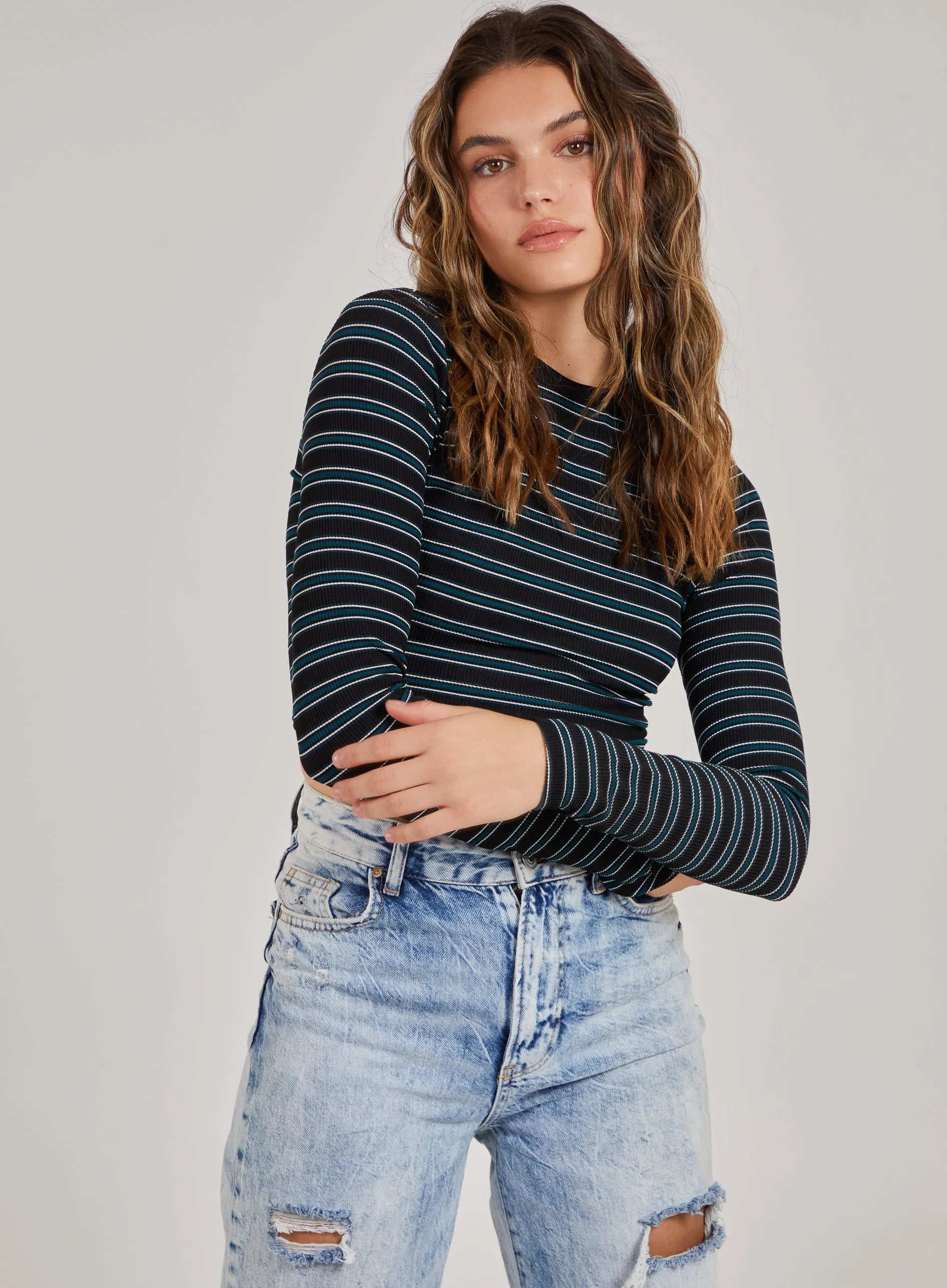 Striped Long Sleeve Top