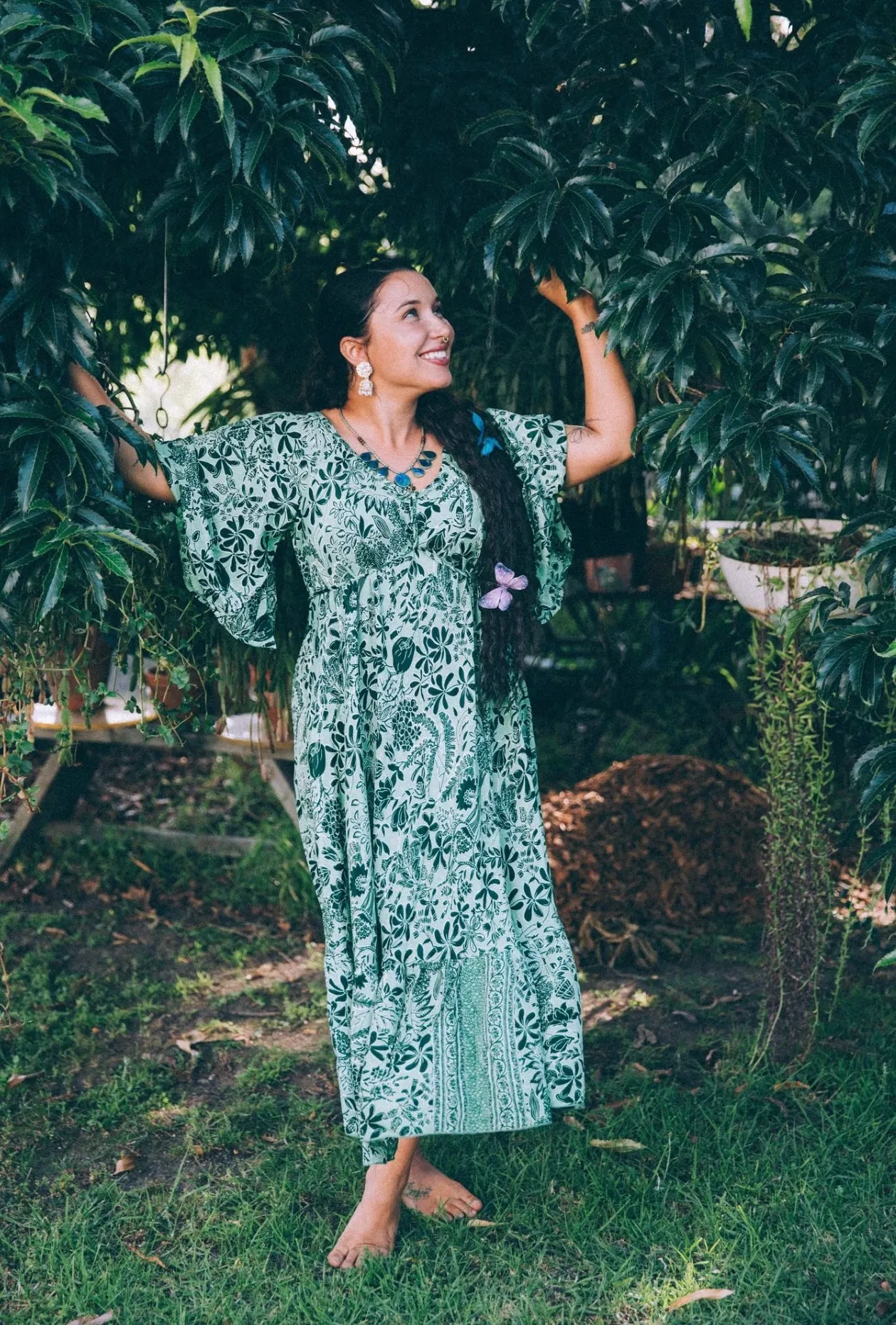 Sunflower Dress ~ Sage green