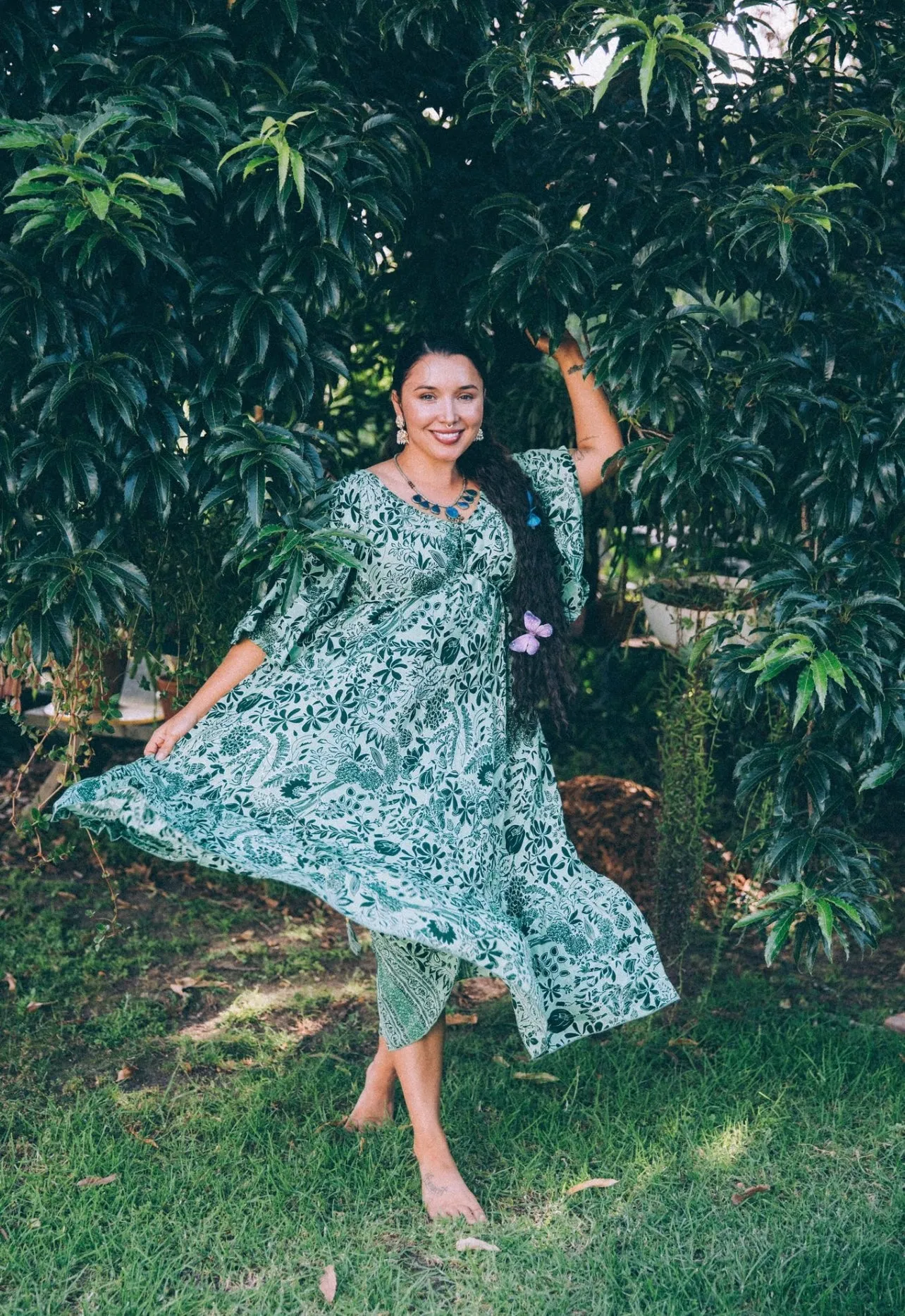 Sunflower Dress ~ Sage green