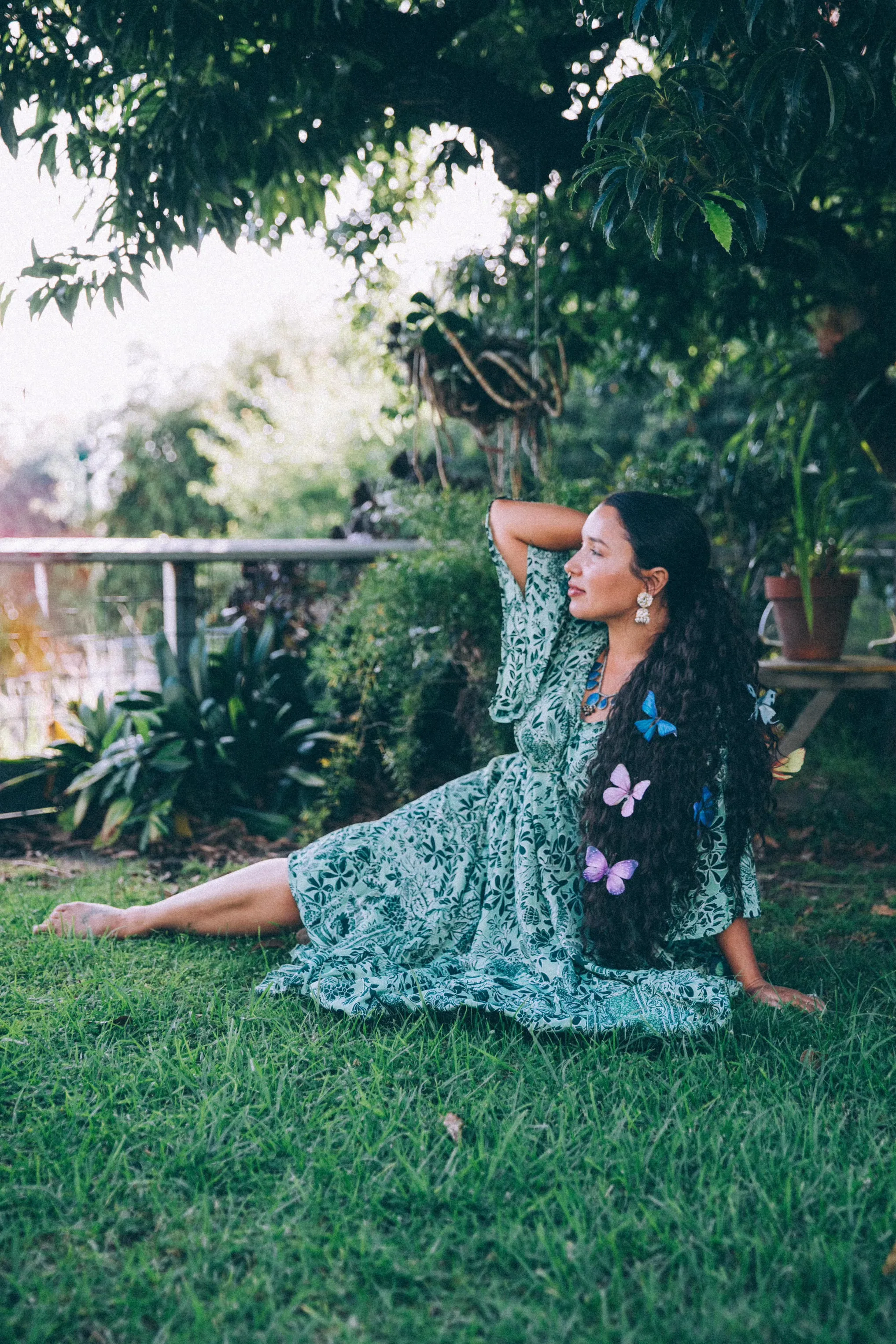 Sunflower Dress ~ Sage green