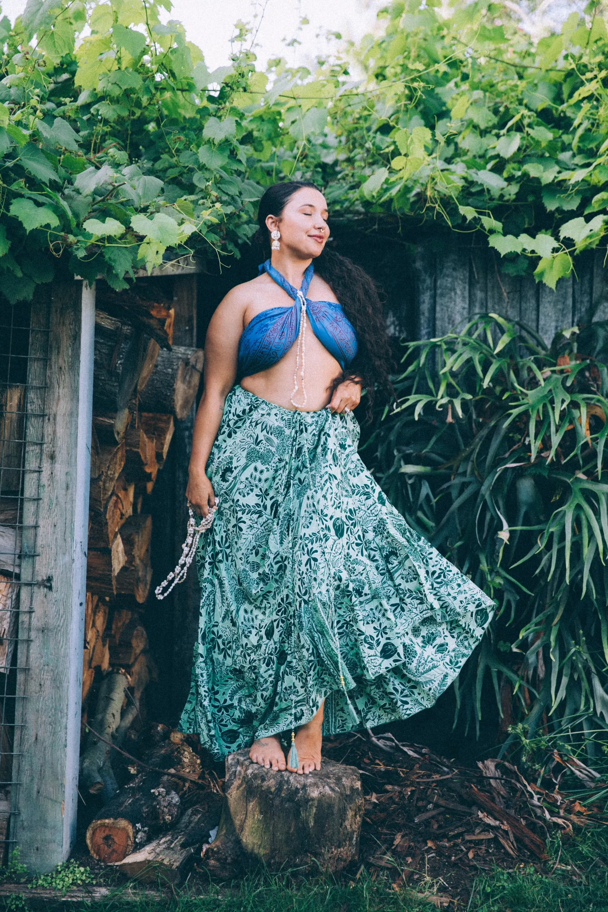 Sunflower Dress ~ Sage green