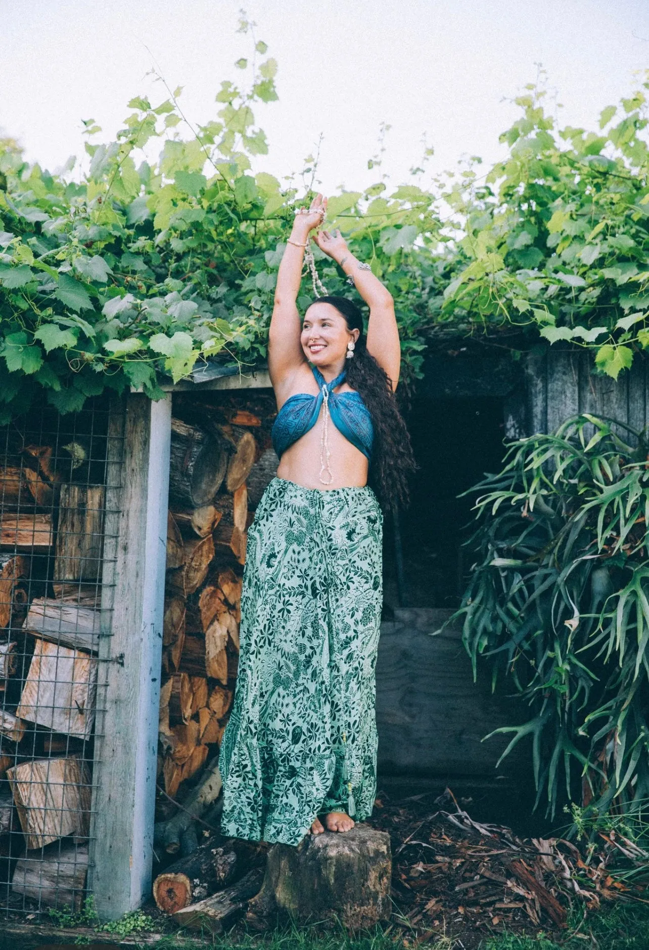 Sunflower Dress ~ Sage green