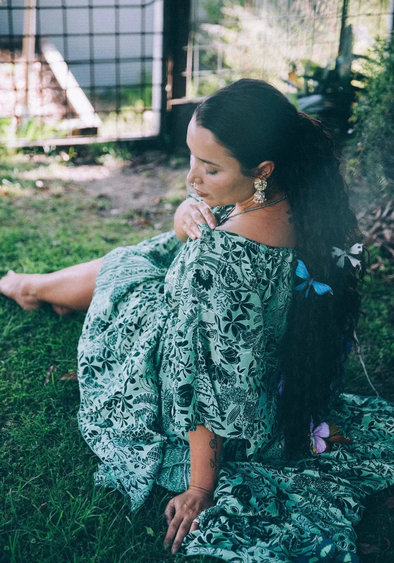 Sunflower Dress ~ Sage green