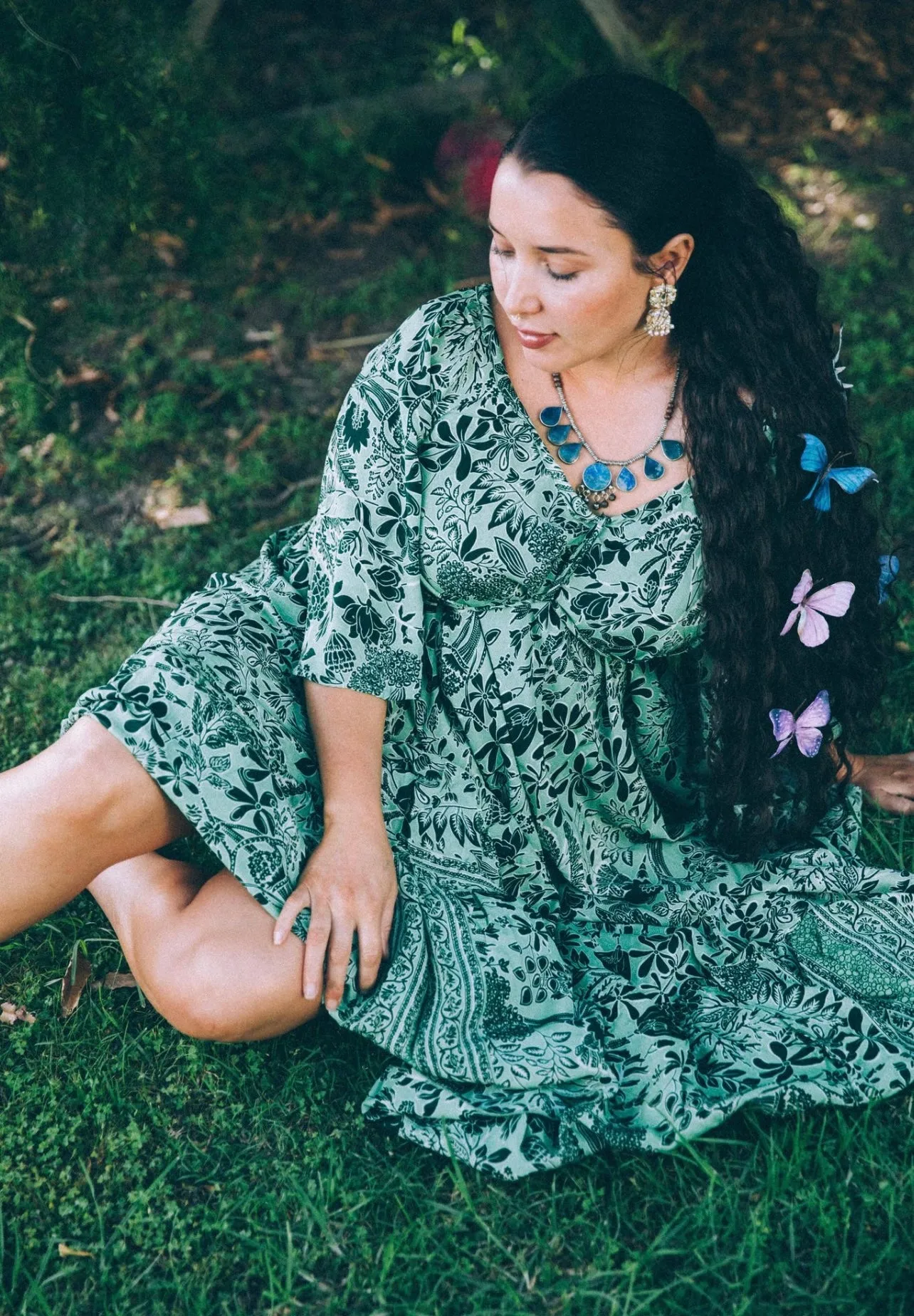 Sunflower Dress ~ Sage green