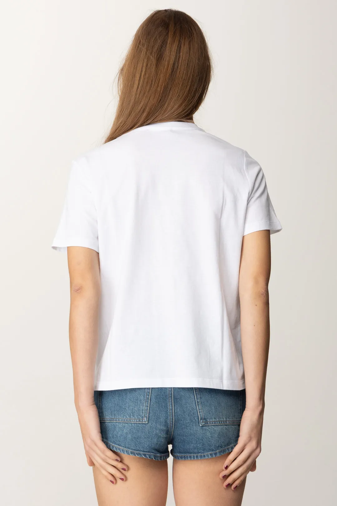 T-shirt con Logo Ricamo