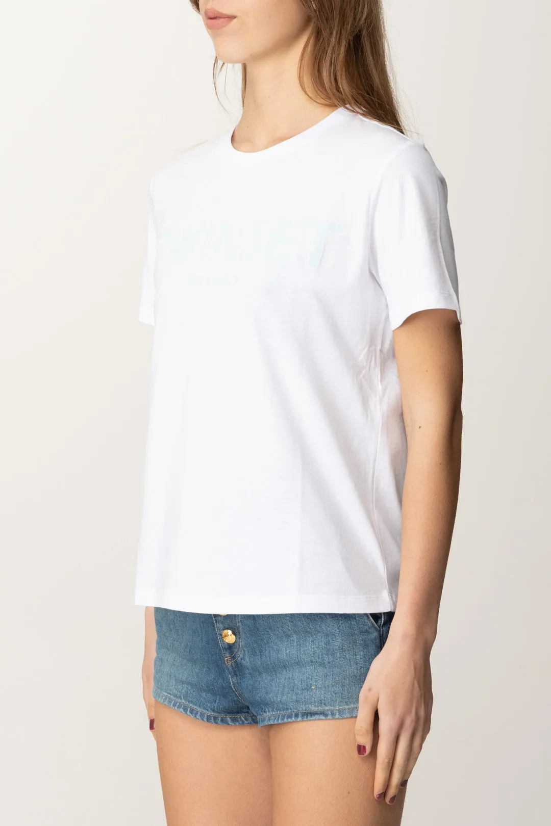 T-shirt con Logo Ricamo