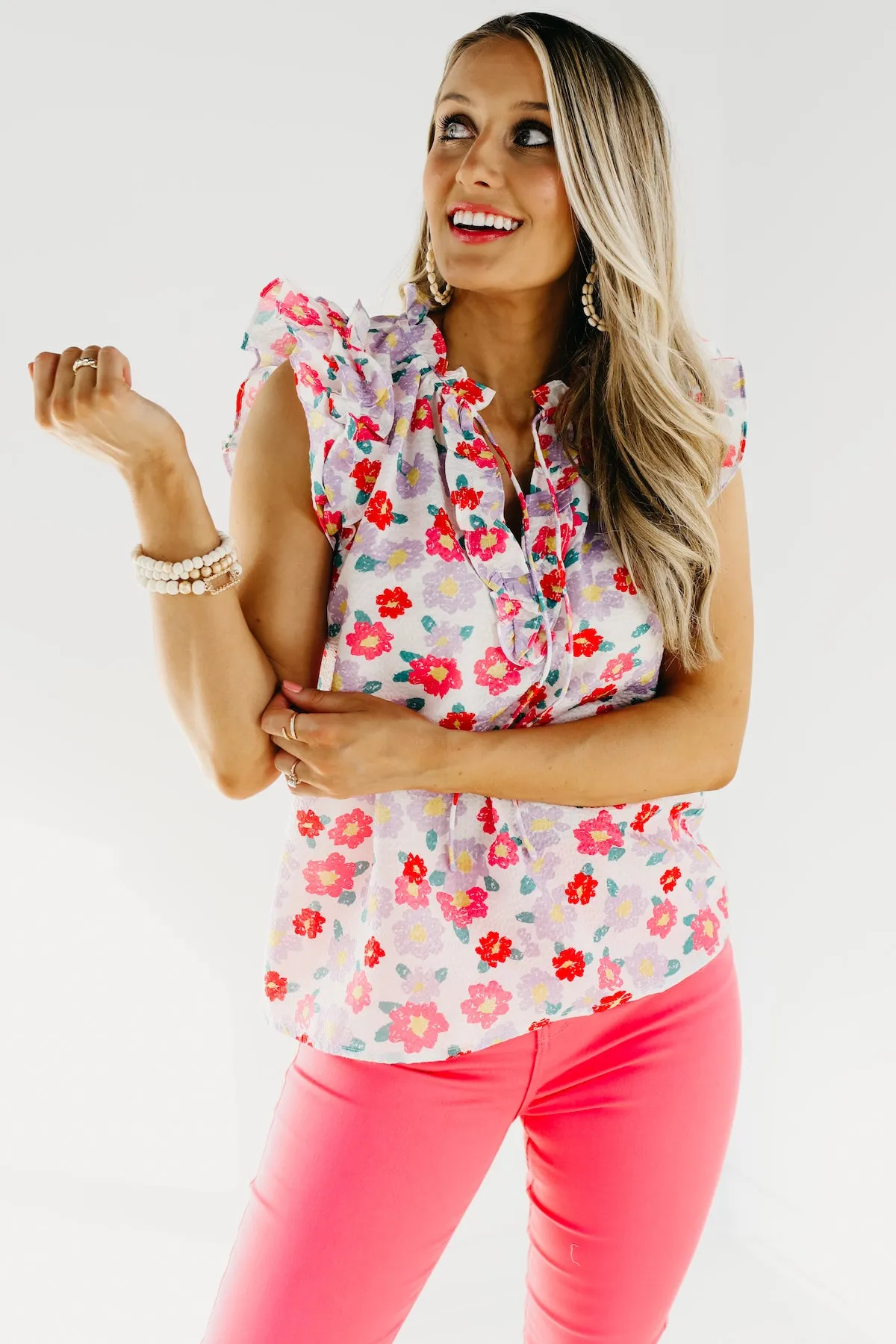 The Bailey Floral Ruffle Blouse - FINAL SALE