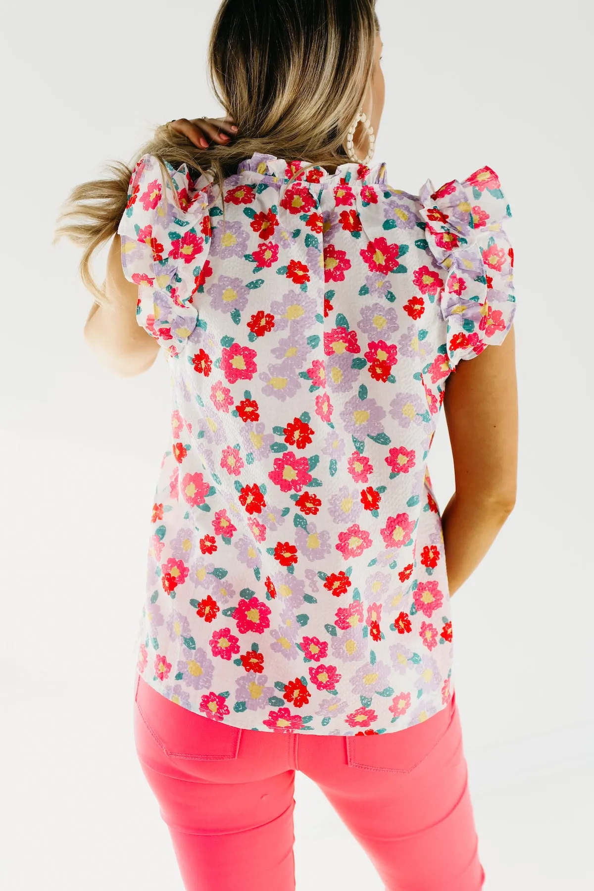 The Bailey Floral Ruffle Blouse - FINAL SALE