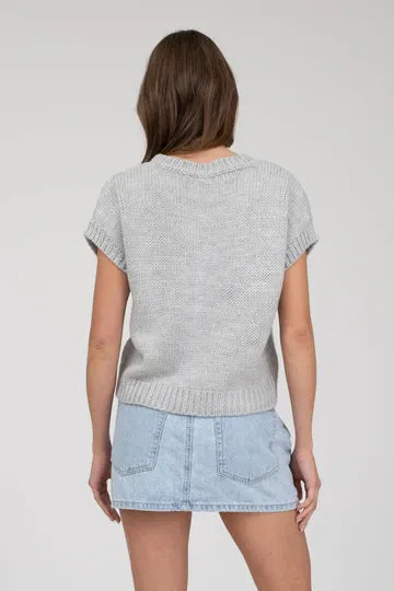 The Kaeli Bow Detail Cap Sleeve Sweater