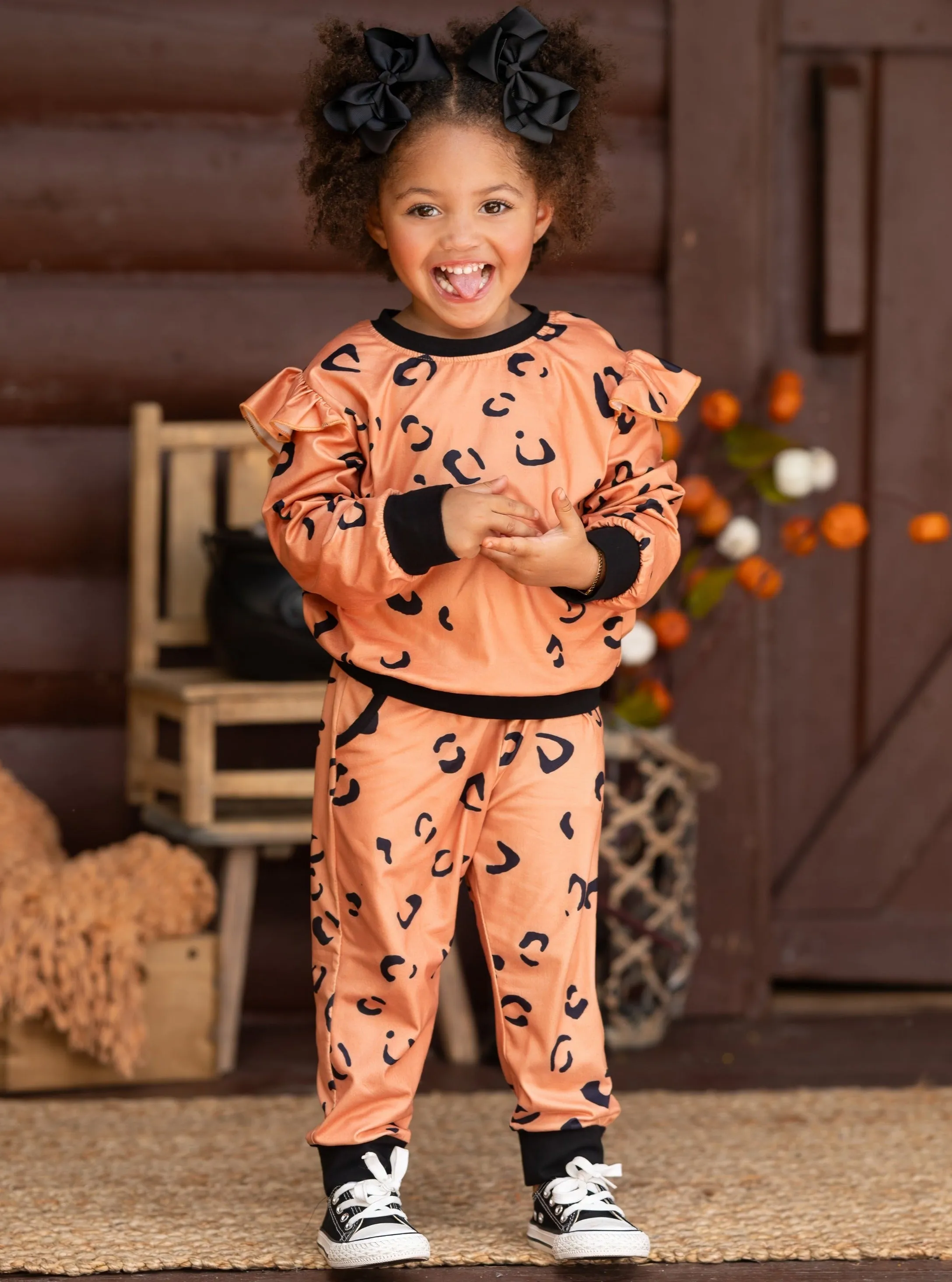 The Ruffled Leopard Loungewear Set
