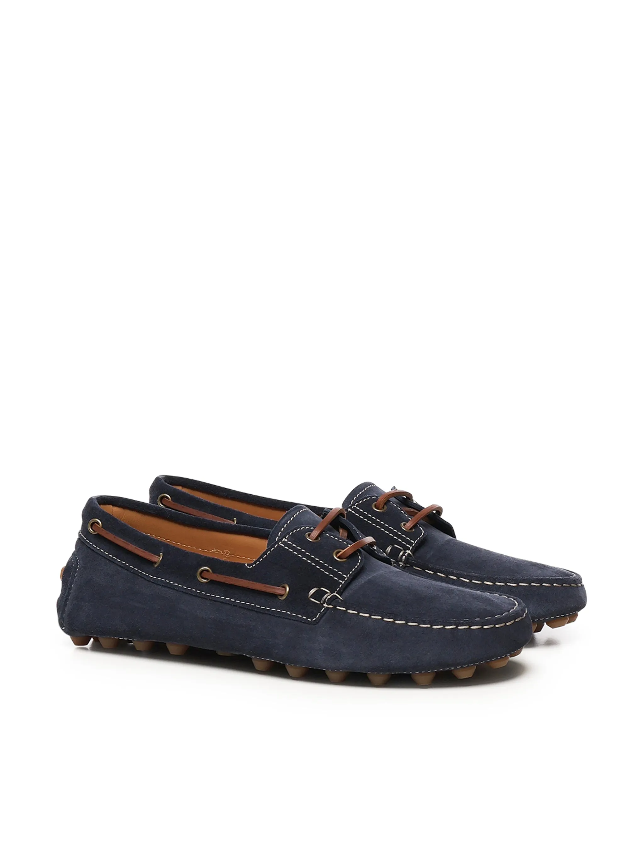 Tod's Gommino Bubble Blue Suede Loafers
