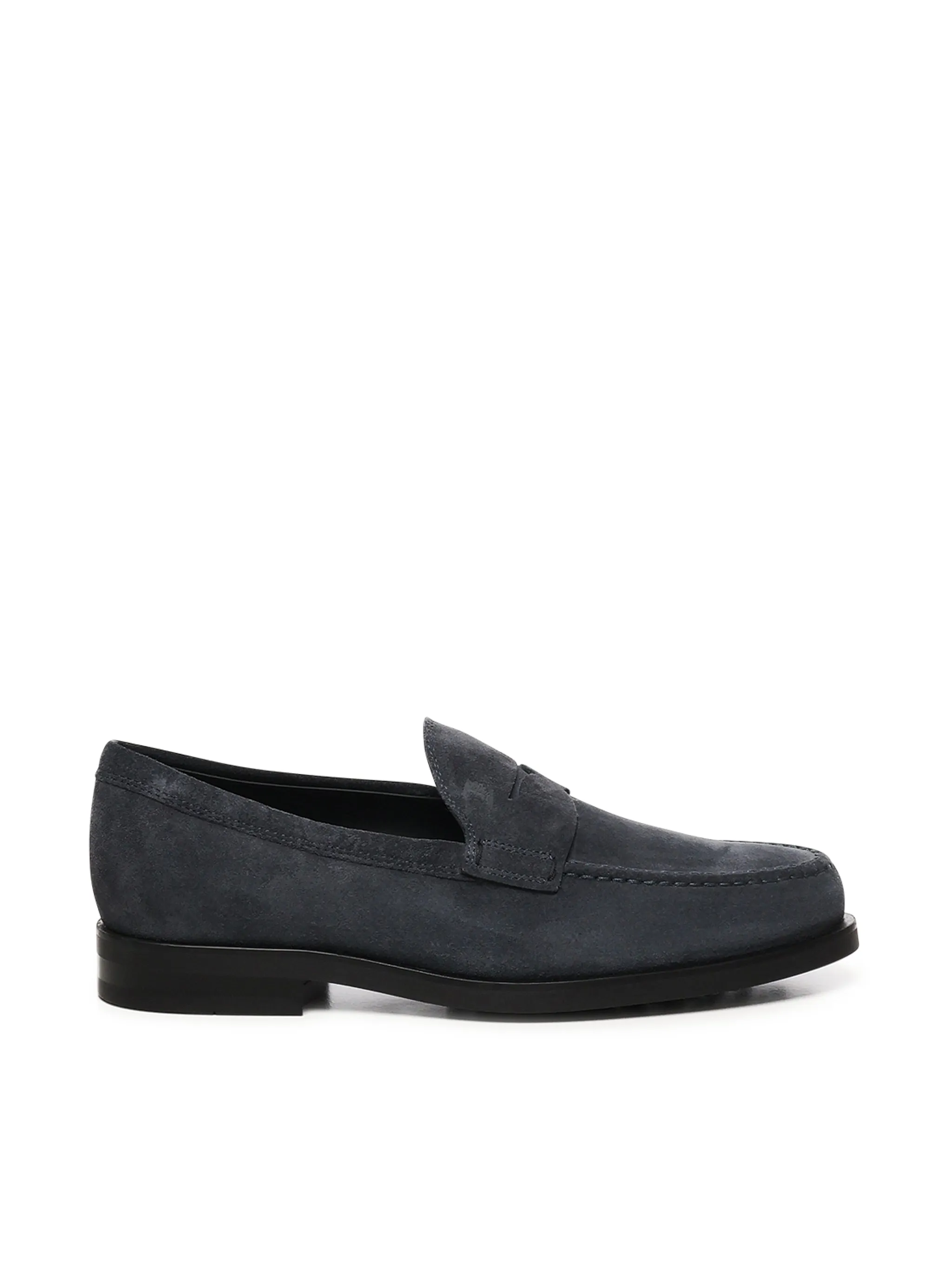 Tod's Navy Suede Loafers