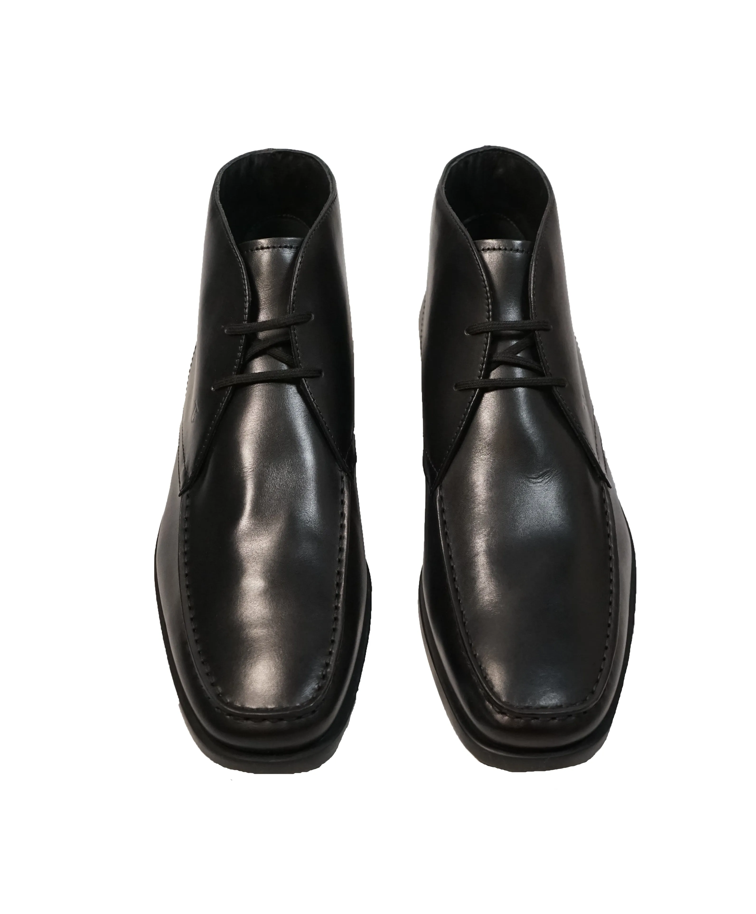 TOD’S - “Quinn” Lace Up Ankle Boot Black Leather - 10.5