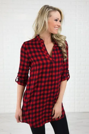 Treat Everyday Like Christmas ~ Buffalo Plaid Tunic