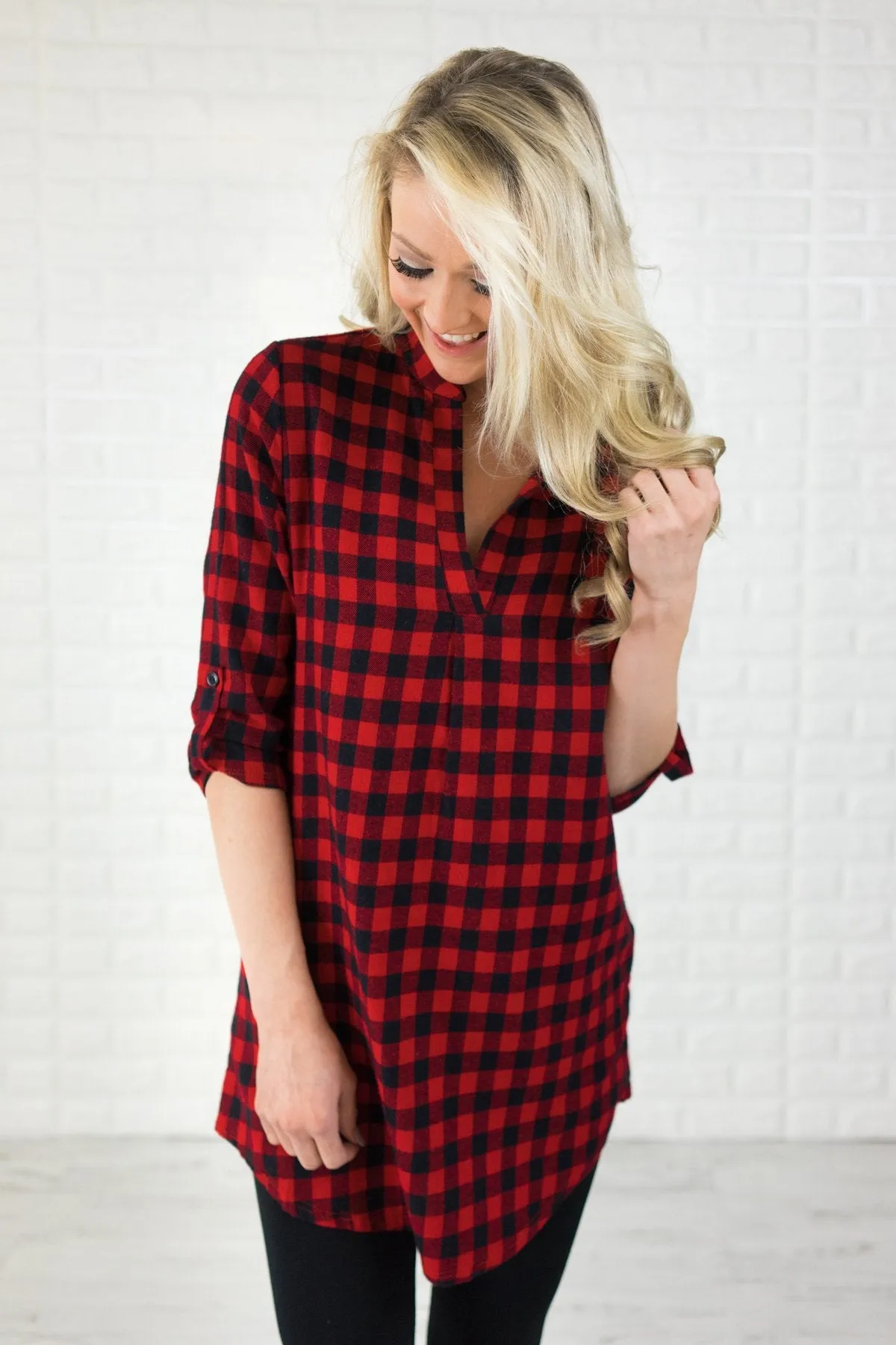 Treat Everyday Like Christmas ~ Buffalo Plaid Tunic