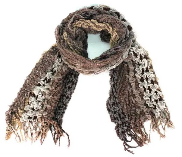 Treska | Ruched  Scarf Brown