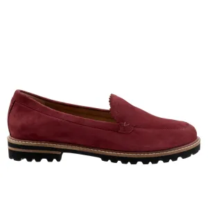 Trotters Fayth T2359-647 Womens Burgundy Loafers & Slip Ons Casual Shoes