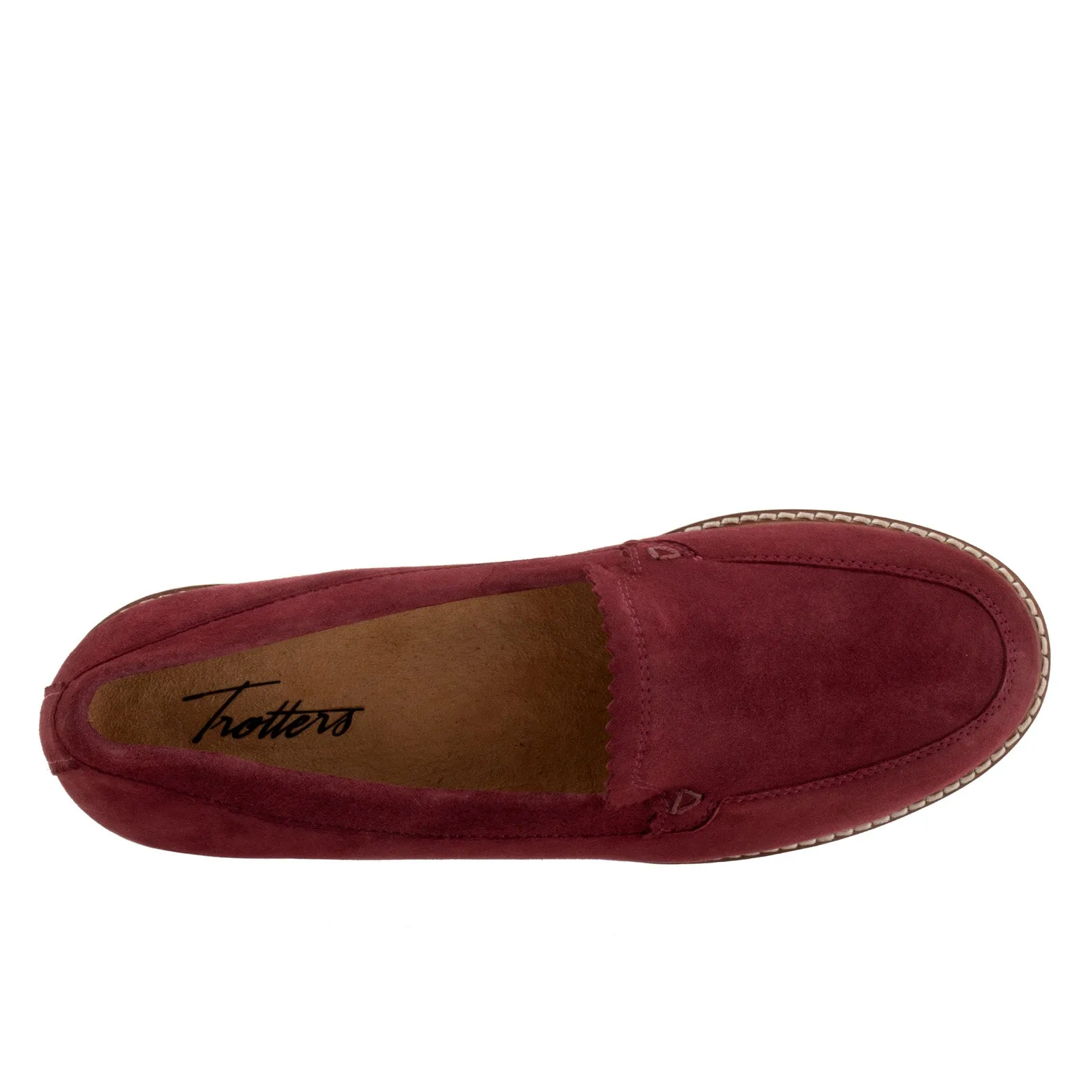 Trotters Fayth T2359-647 Womens Burgundy Loafers & Slip Ons Casual Shoes