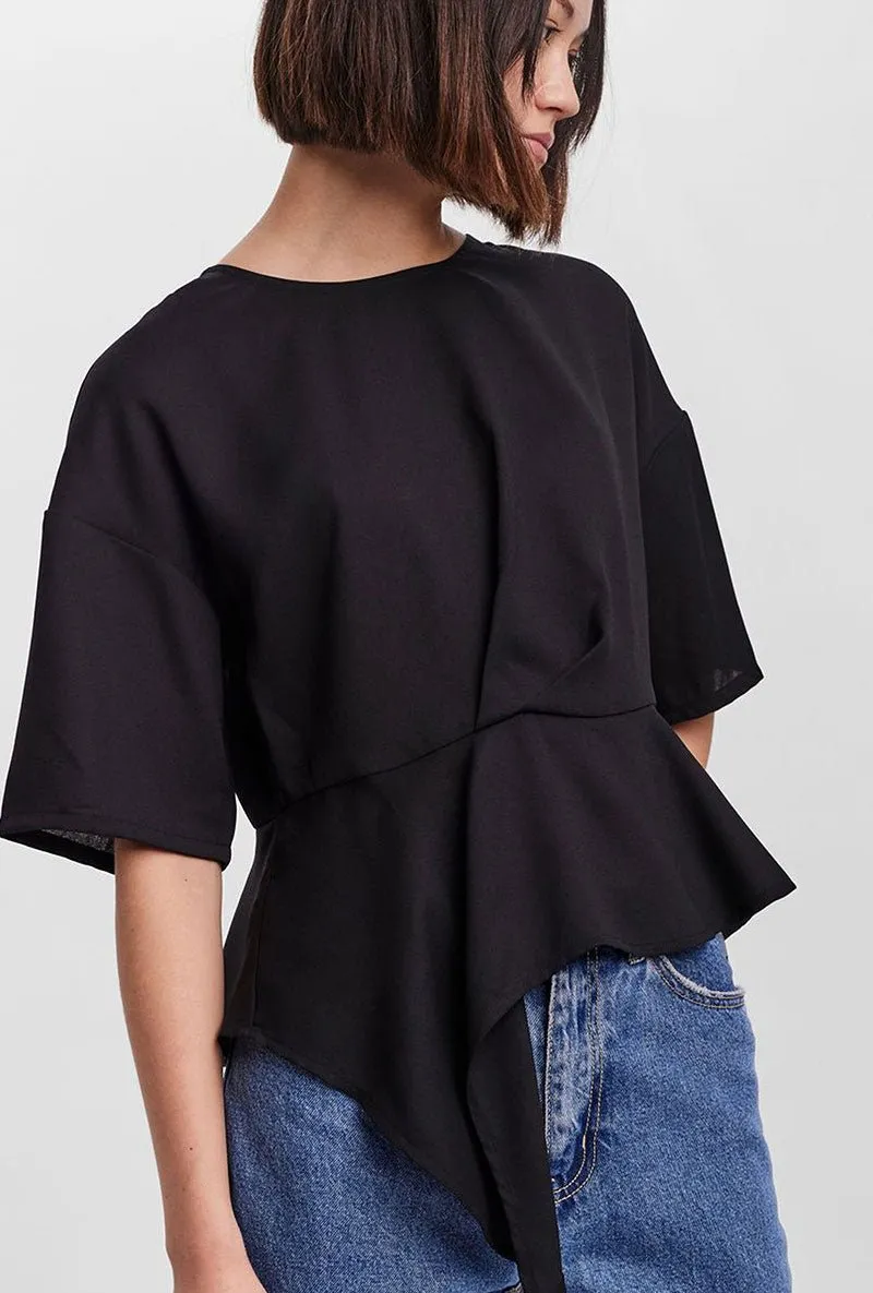 VERO MODA VIPPA NECK DRAPING TOP
